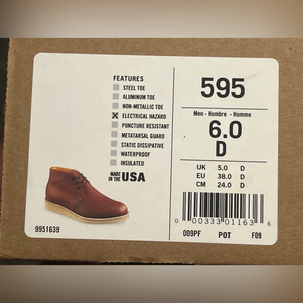 Red Wing Shoes Traction Tred Chukka Boots #595